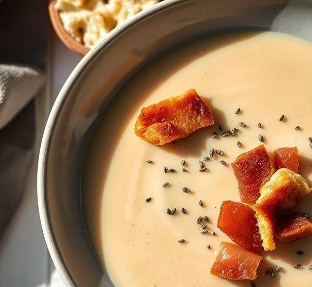 mary berry celeriac soup with crispy pancetta and poppy seed croutons
