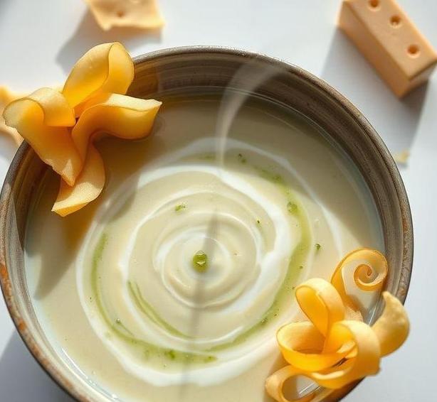 mary berry dolcelatte and leek soup with parmesan crisps