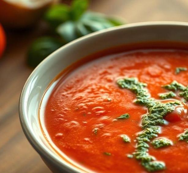 mary berry easy tomato soup with pesto recipe
