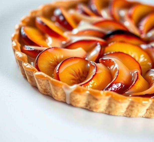 mary berry glazed french peach tart