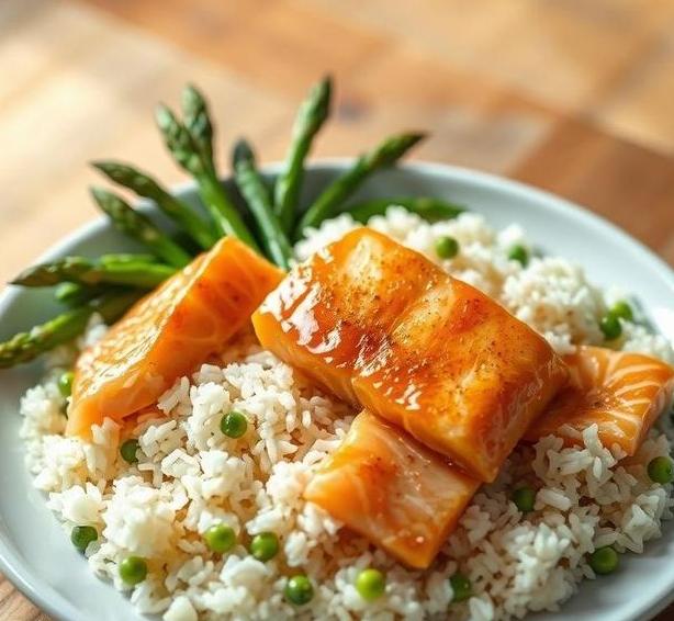 mary berry hot smoked salmon rice and asparagus salad