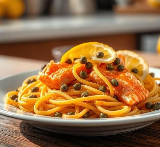 mary berry lemon and caper salmon linguine