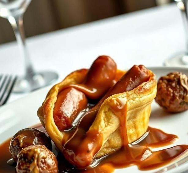 mary berry meatball toad in the hole 1