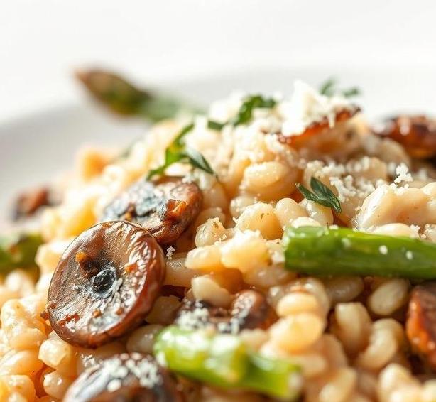 mary berry mushroom and asparagus risotto 1