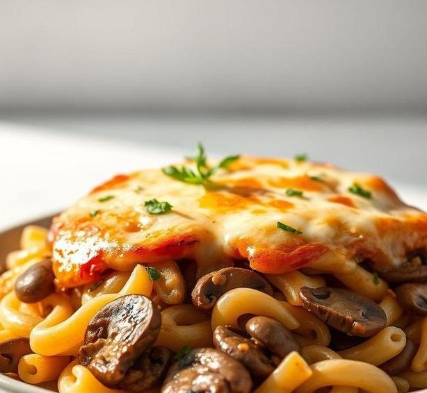mary berry mushroom pasta bake 1