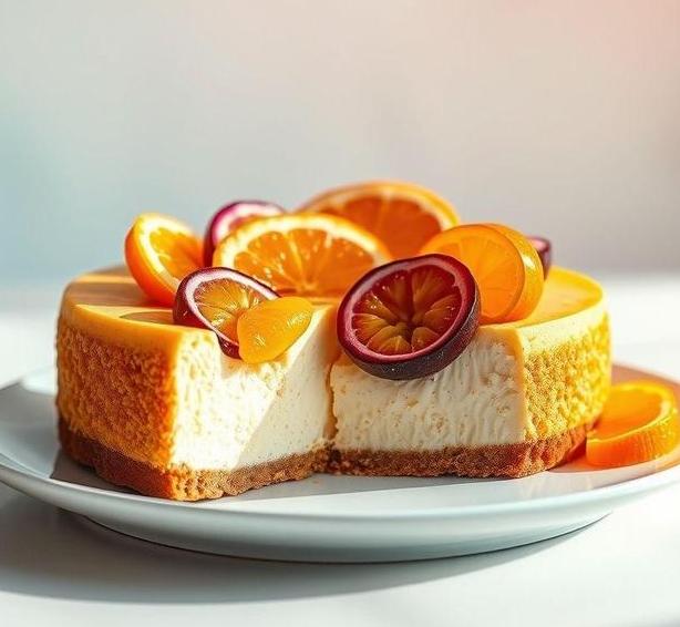 mary berry passion fruit and orange cheesecake 1
