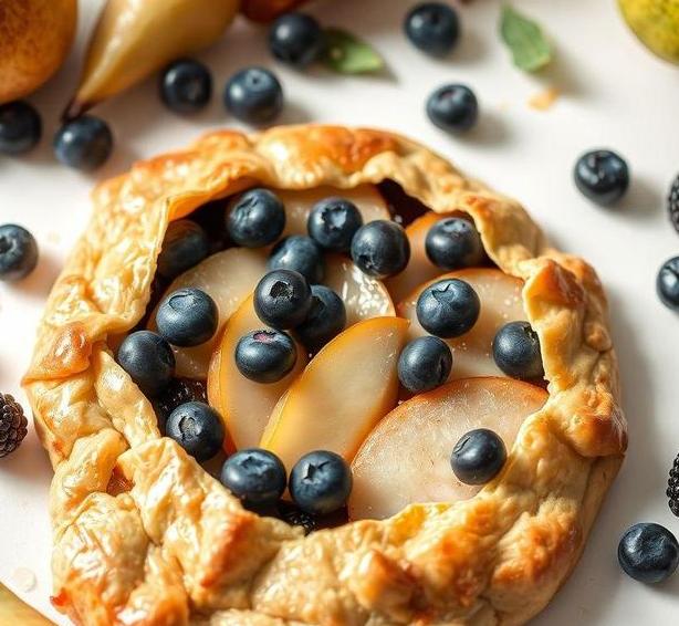 mary berry pear and blueberry galette 1