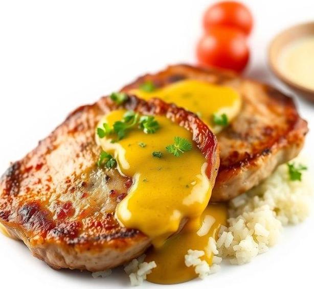 mary berry pork chops with mustard sauce 1