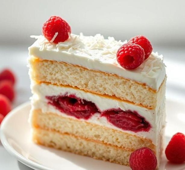mary berry raspberry and coconut cake 1