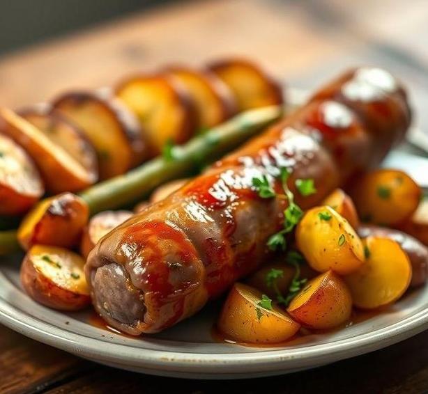 mary berry roasted sausage and potato supper 1
