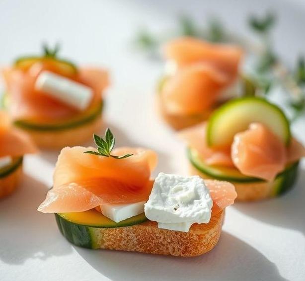 mary berry salmon goats cheese and cucumber canape 1
