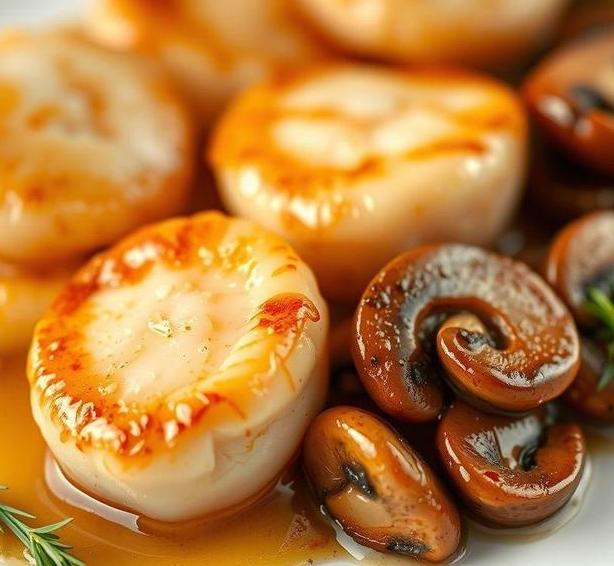 mary berry scallops with garlic mushrooms 1
