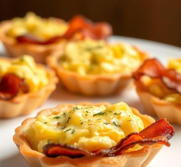 mary berry scrambled egg and bacon tartlets 1