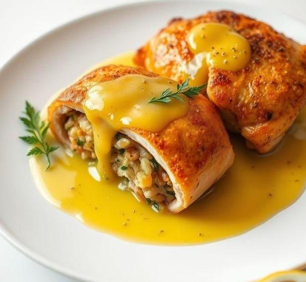 mary berry stuffed chicken thighs with lemon sauce 1
