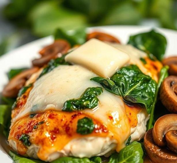 mary berry swiss chicken spinach and mushroom bake 1